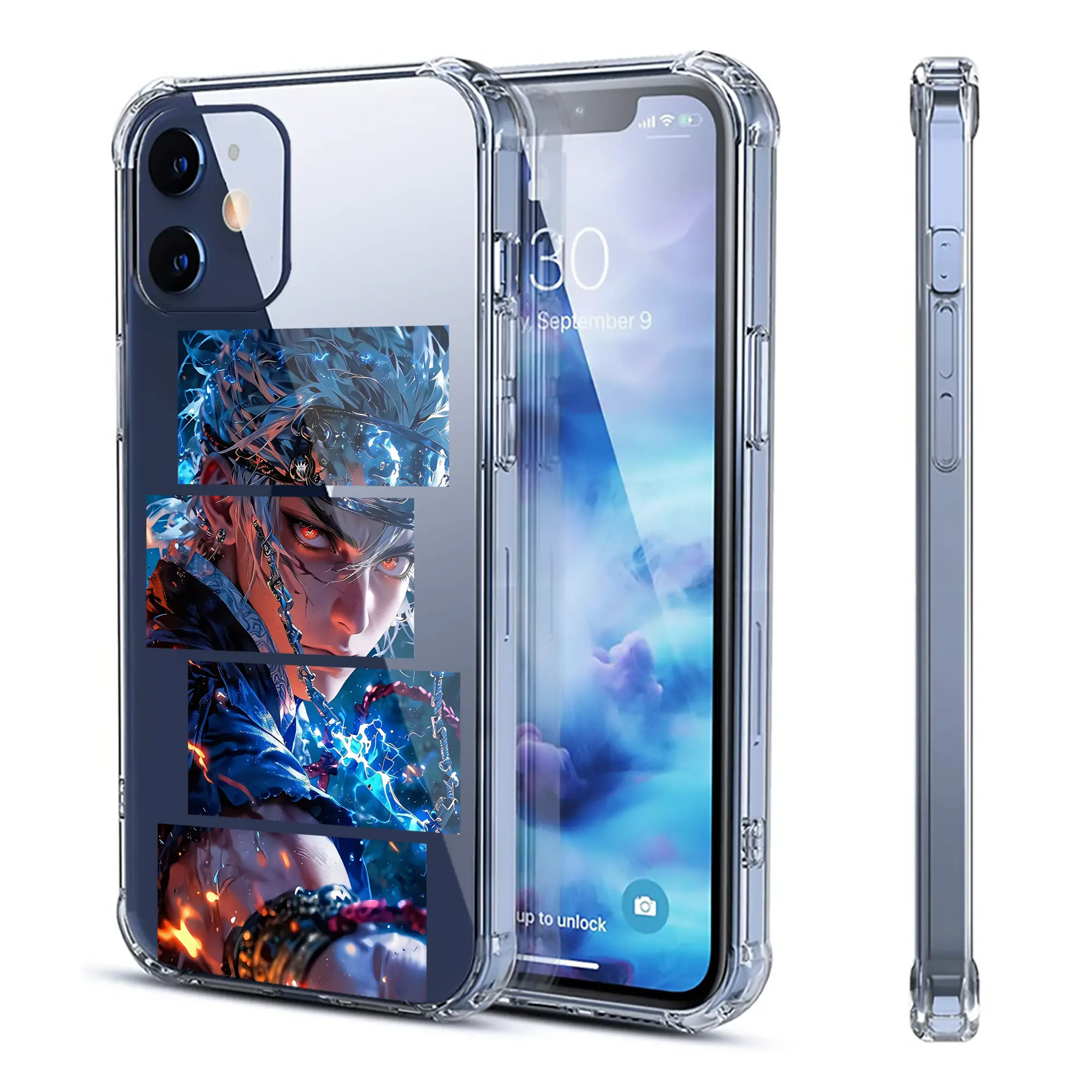 鬼滅の刃 グッズ,宇髄 天元 - IPhone 12シリーズ対応 ・ 透明スマホケース ・ クリアソフトケース ・ TPU素材 ・ 耐衝撃 ・ 高密着 ・ 防汚 防指紋 ・ 簡単着脱